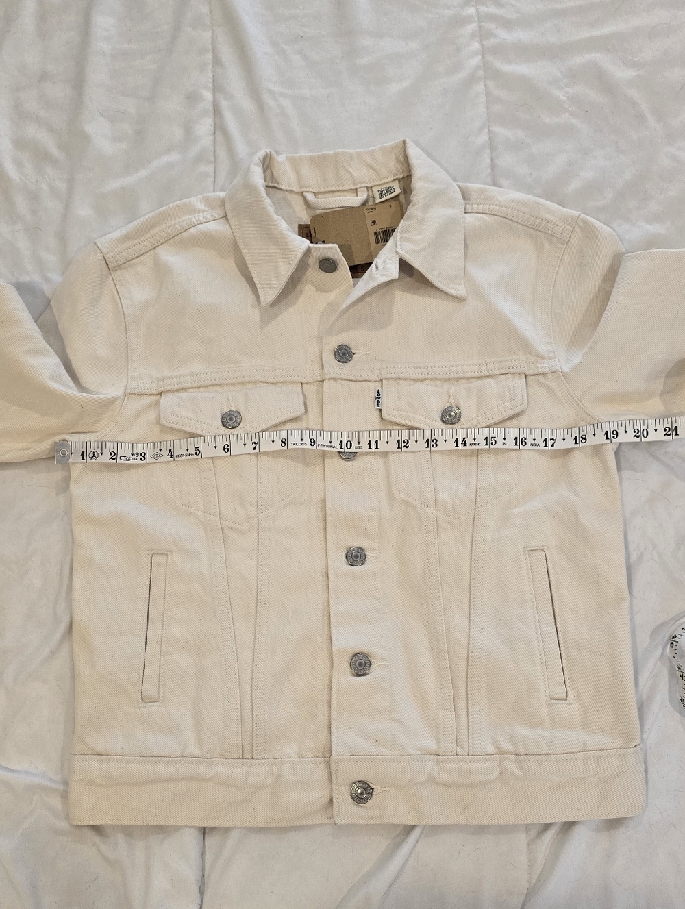 Levi's Womens NWT Ex-Boyfriend Trucker Jacket White Size Small - Picture 3 of 16